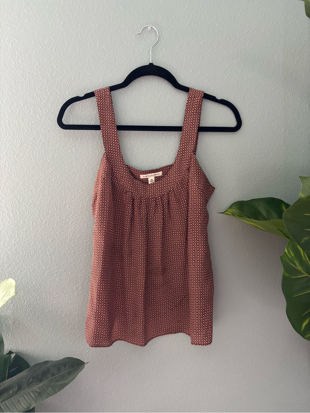 Banana Republic Rust Geometric Tank Top